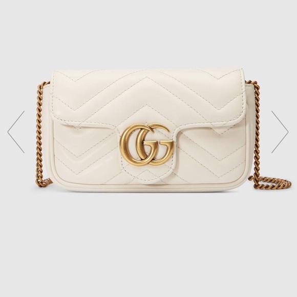 ❤️SOLD❤️GUCCIWhite Super Mini GG Marmont Bag✨ - Picture 5 of 17